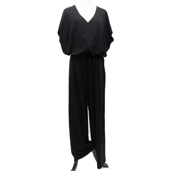 Eileen Fisher Black Wide Leg Ankle Length Jumpsuit Size 2X - Picture 1 of 12